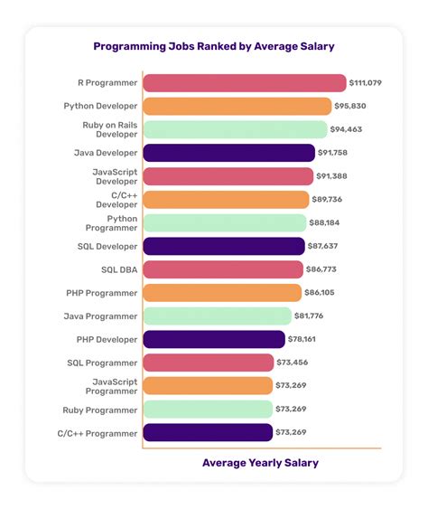 Computer programing salary - Computer programmer: $47,396 per year. Software developer: $106,133 per year. Computer and information research scientist: $120,160 per year. Here is some national average salary information for IT professionals: Computer support specialist: $44,069 per year. Information technology manager: $95,162 per year.